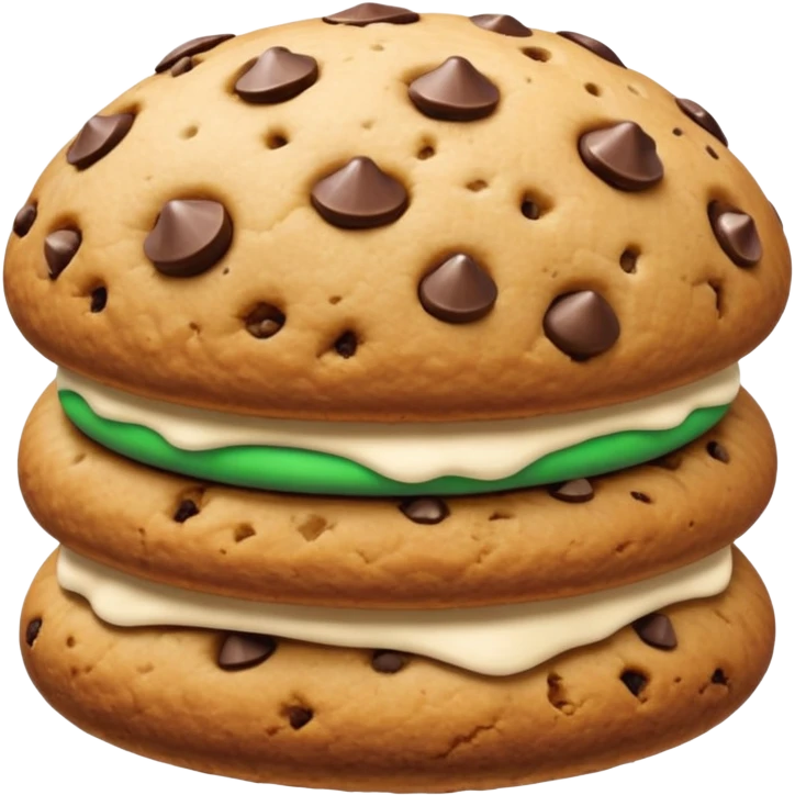 Minimalistic Choco Boy mushroom shaped like a cookie, side view emoji