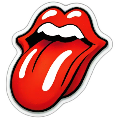 Rolling Stones logo emoji