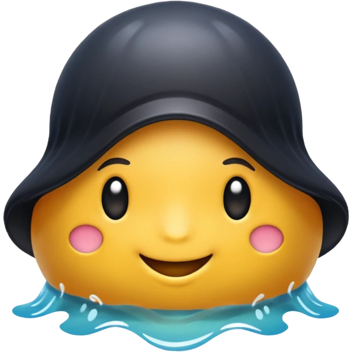 Concha do mar cor preta emoji