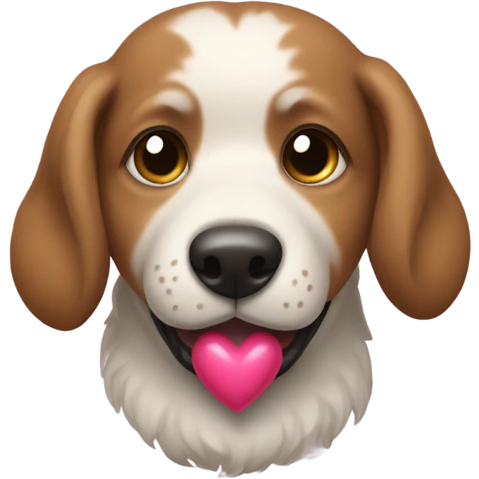 Dog with a heart emoji