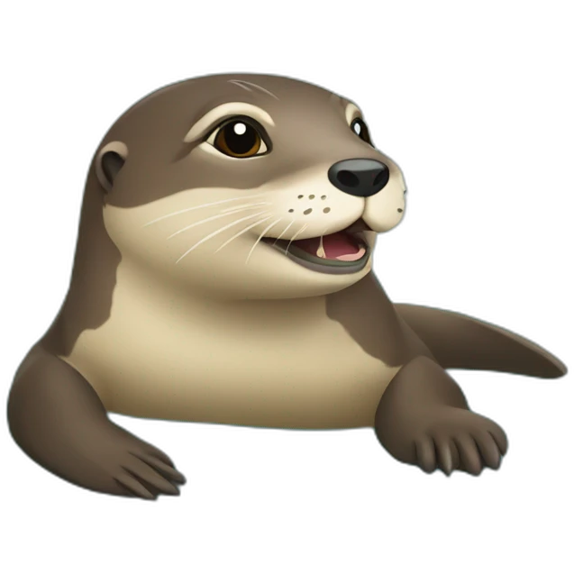 loutre sur tortue emoji