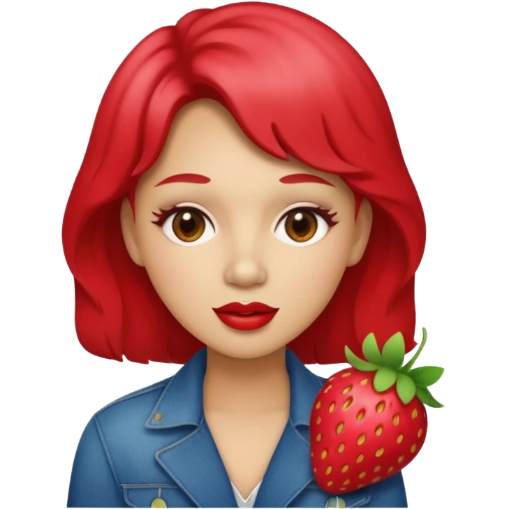 singer strawberry face emoji