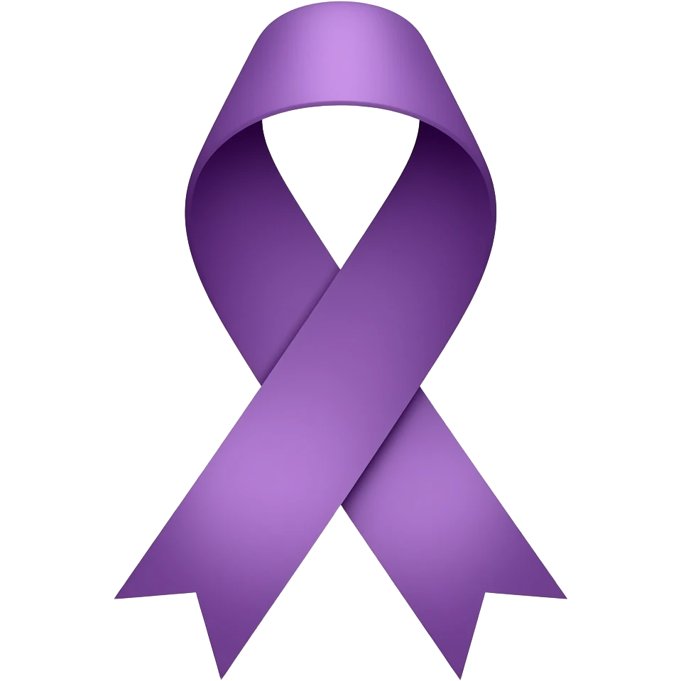 Purple ribbon emoji