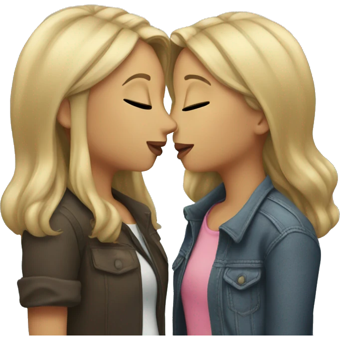 2 girls kissing emoji
