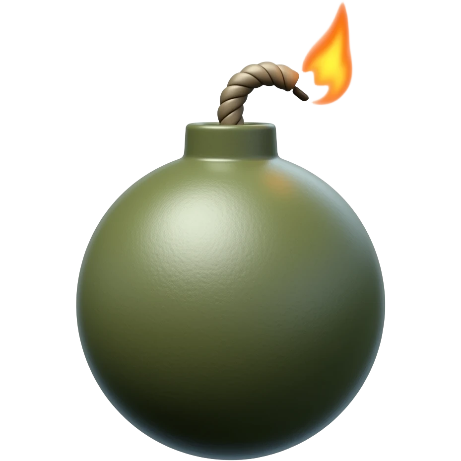 a bomb with a lit fuse emoji