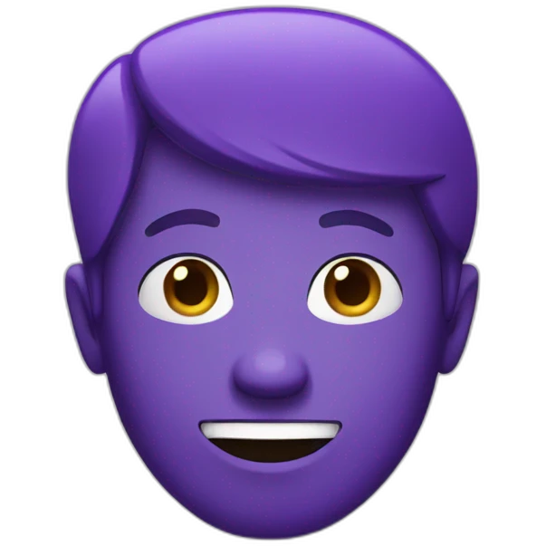 purple guy talking emoji
