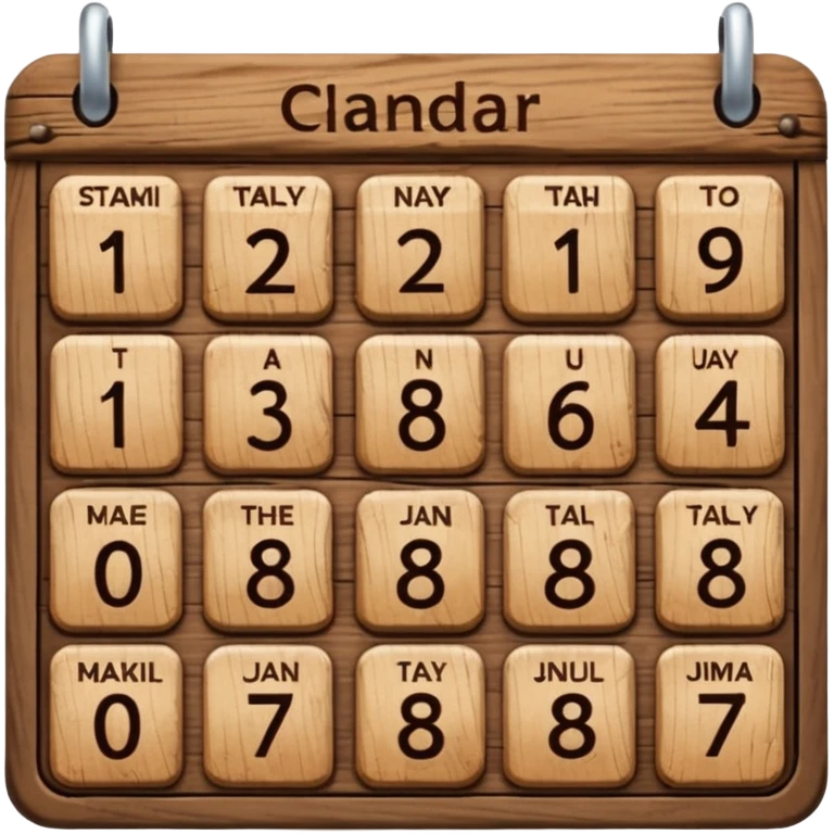calendar wood emoji