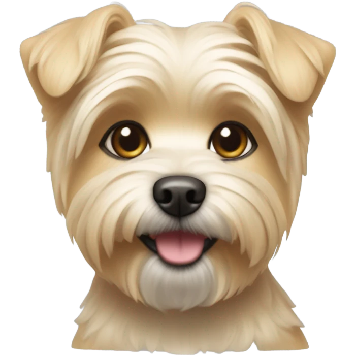 Light colored Morkie  emoji