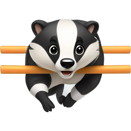 badger doing agility emoji