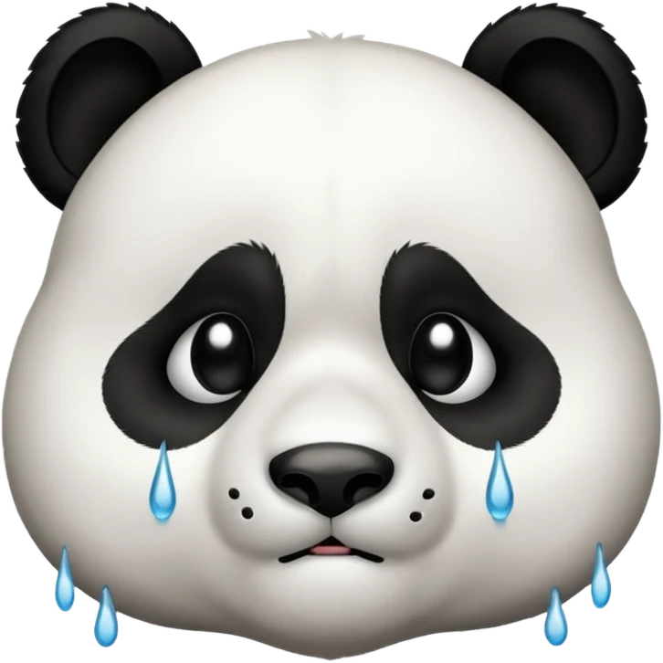 Sad panda crying emoji
