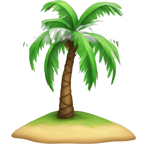 Palm tree on island emoji