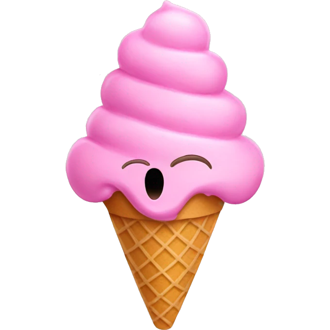 Pink ice cream  emoji