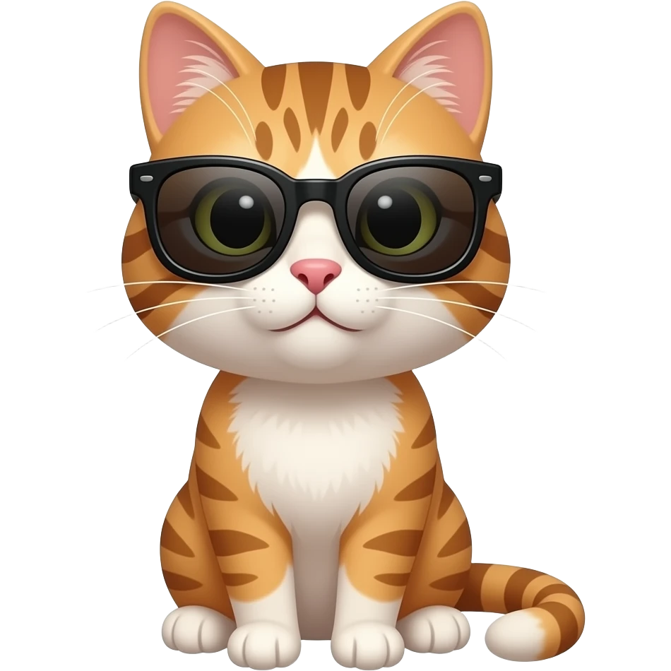 Cat wearing sunglasses emoji