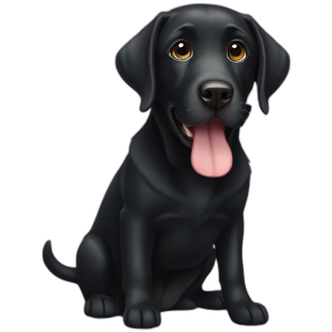 Black labrador emoji