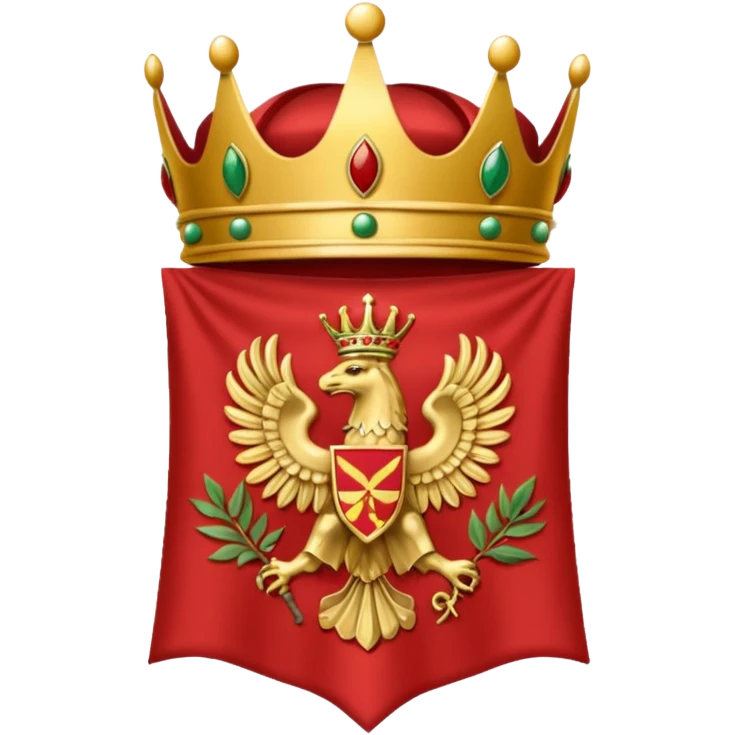 peux tu me générer le drapeau de l'empire romain en mode emoji drapeau basique avec une couronne de l'aurier et marquer SPQR au milieux emoji