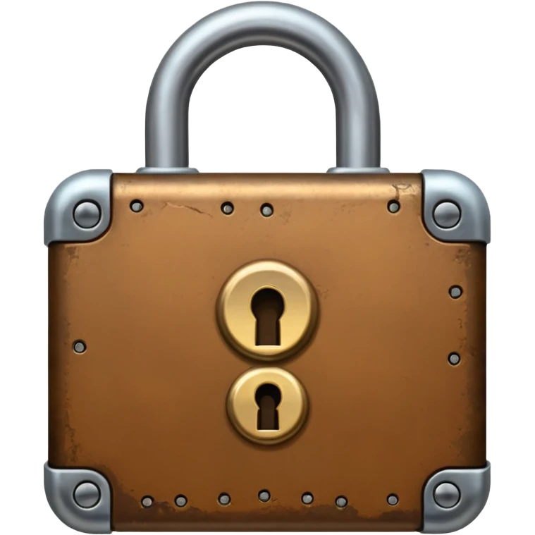 Lock with a brown emoji