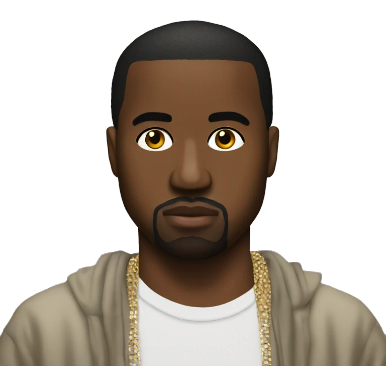 Kanye west with big earrings  emoji