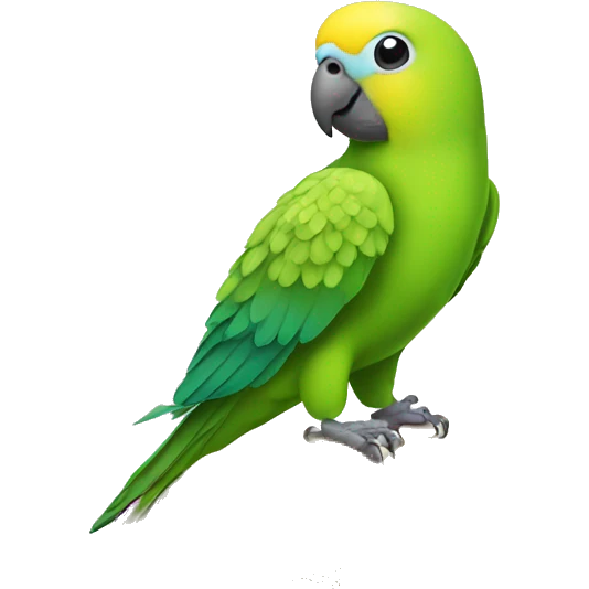 parakeet with big book emoji
