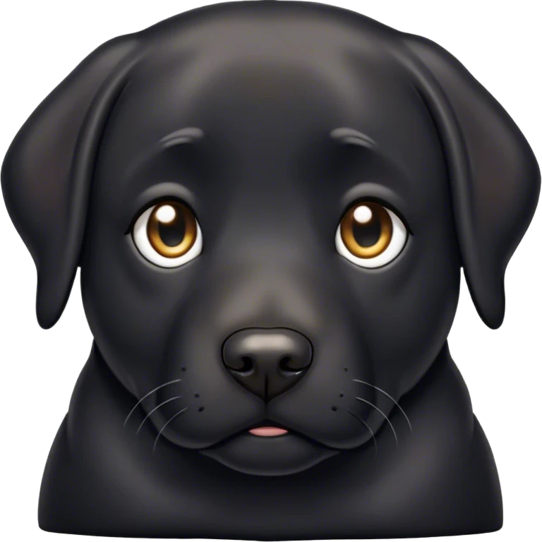 Sad black lab emoji