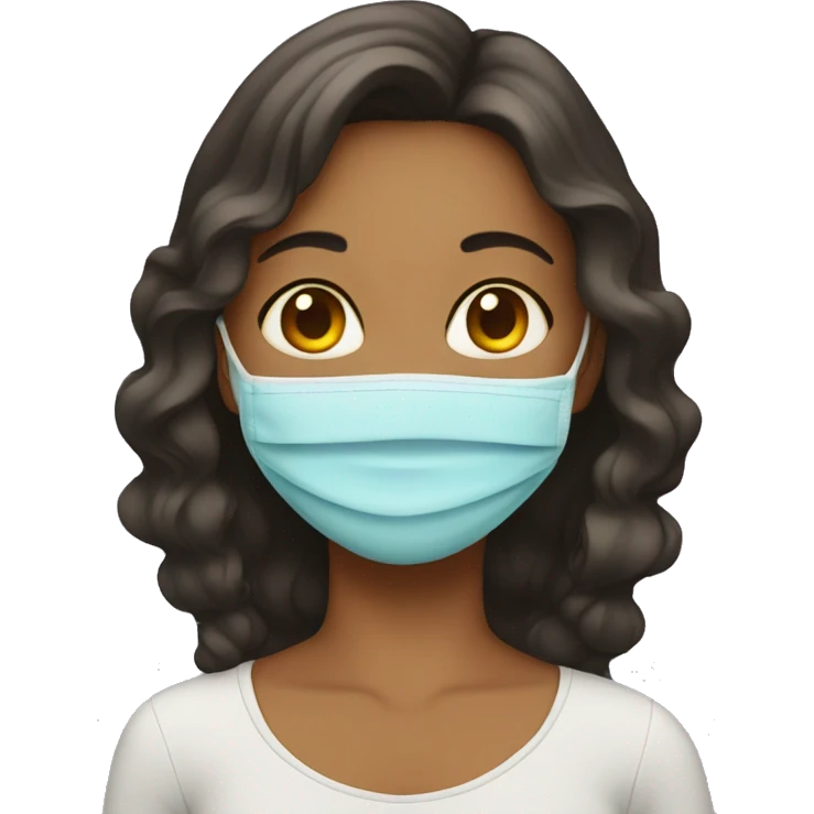 Girl woth a mask emoji