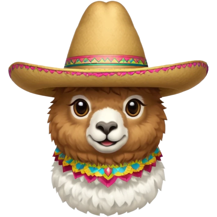 alpaca wearing sombrero emoji