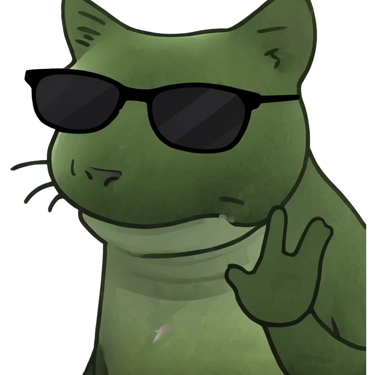 Cat with sunglasses emoji