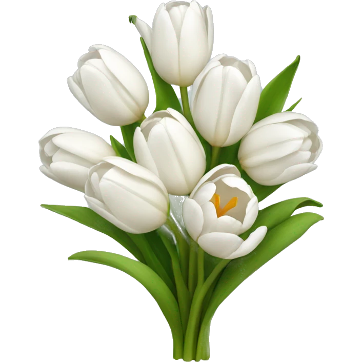 white tulip bouquet  emoji