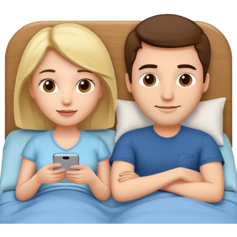Man and woman in bed  emoji