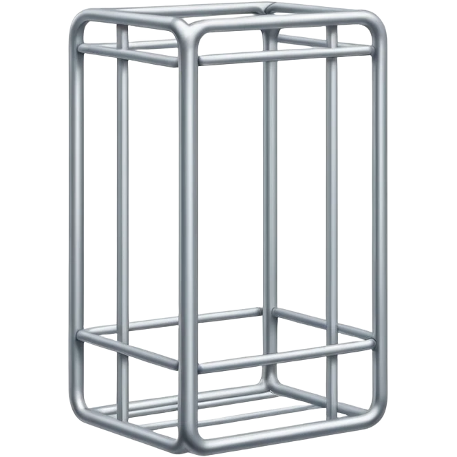 simple cage thin bars straight square surface emoji