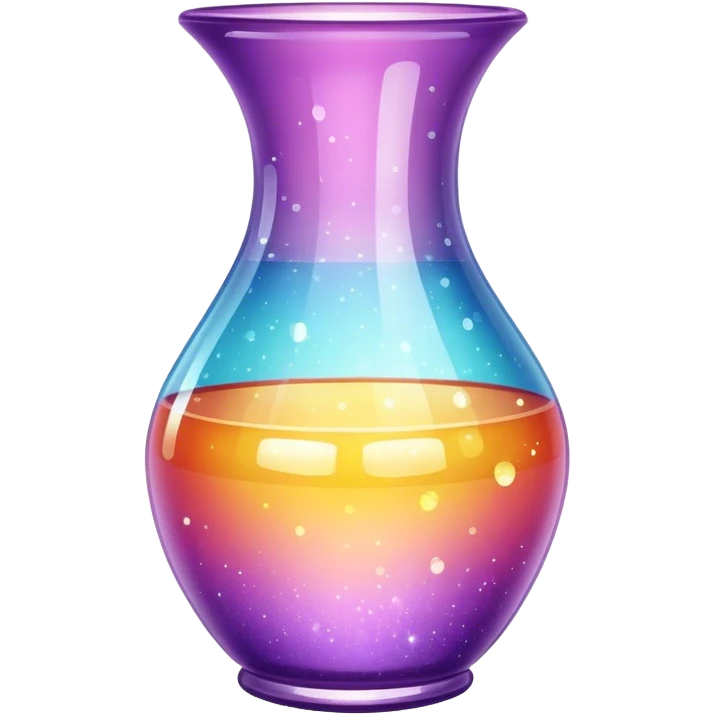 Sparkly glossy glass vase pot emoji