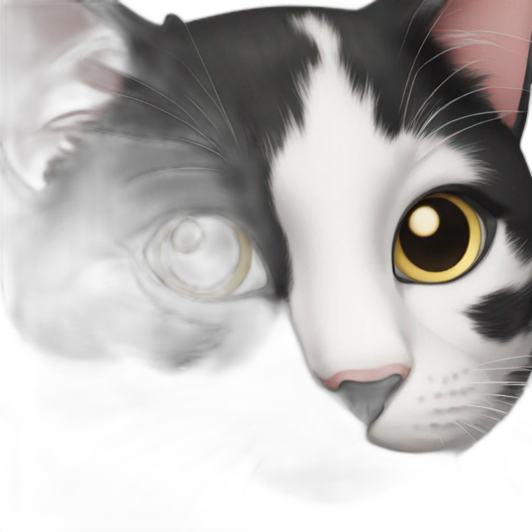 Black and white cat emoji