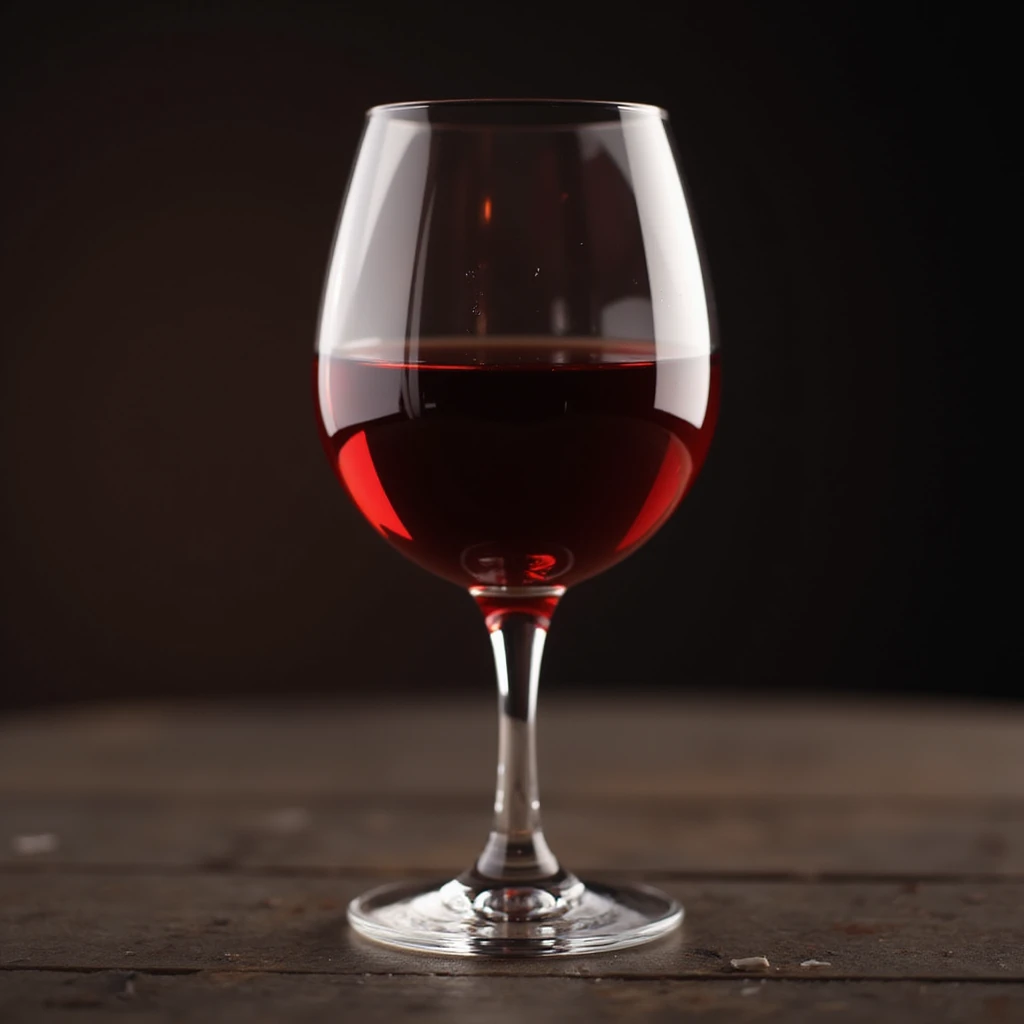 realistic glass of red wine, photorealistic style, transparent background emoji