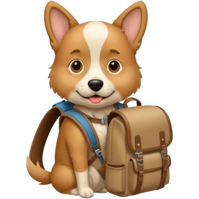travelling dog emoji