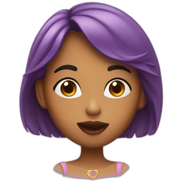 Femme qui envoie un bisou emoji