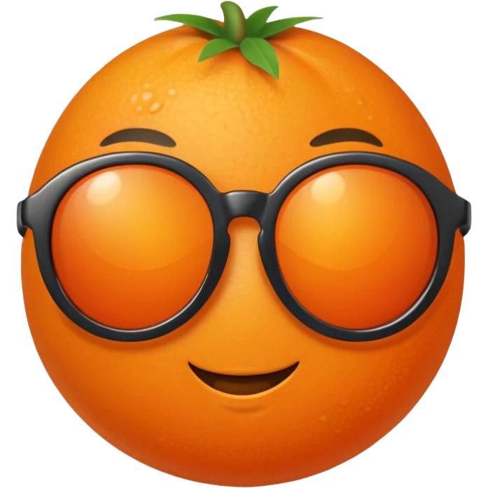 Fruit with Sunglasses, orange emoji