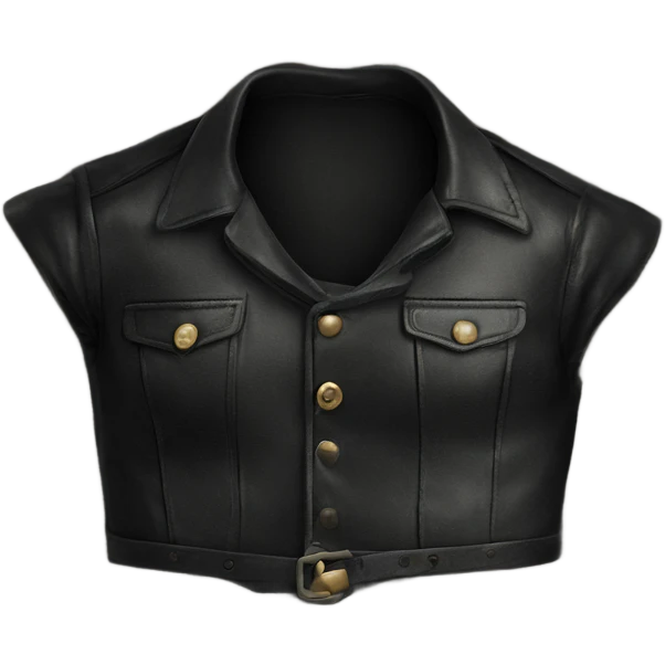 vintage black leather top emoji