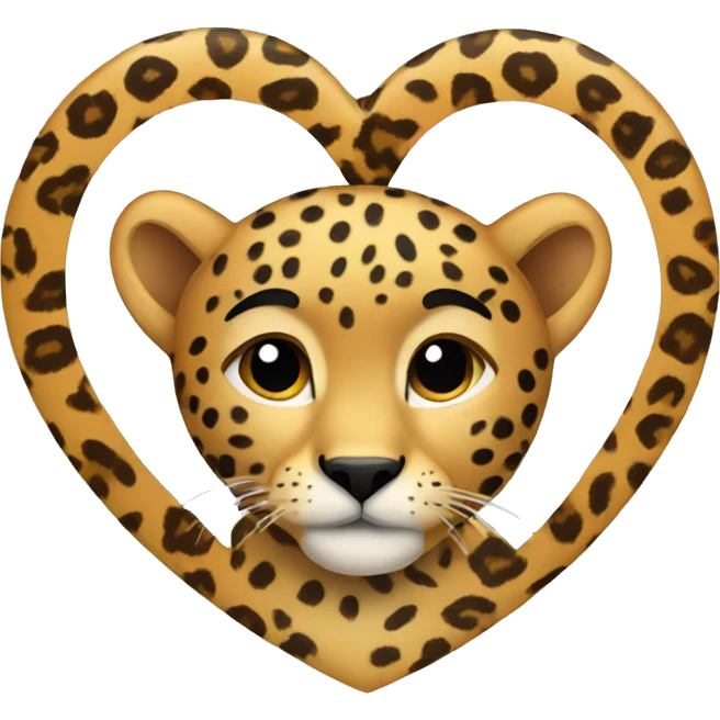 Heart with cheetah  emoji