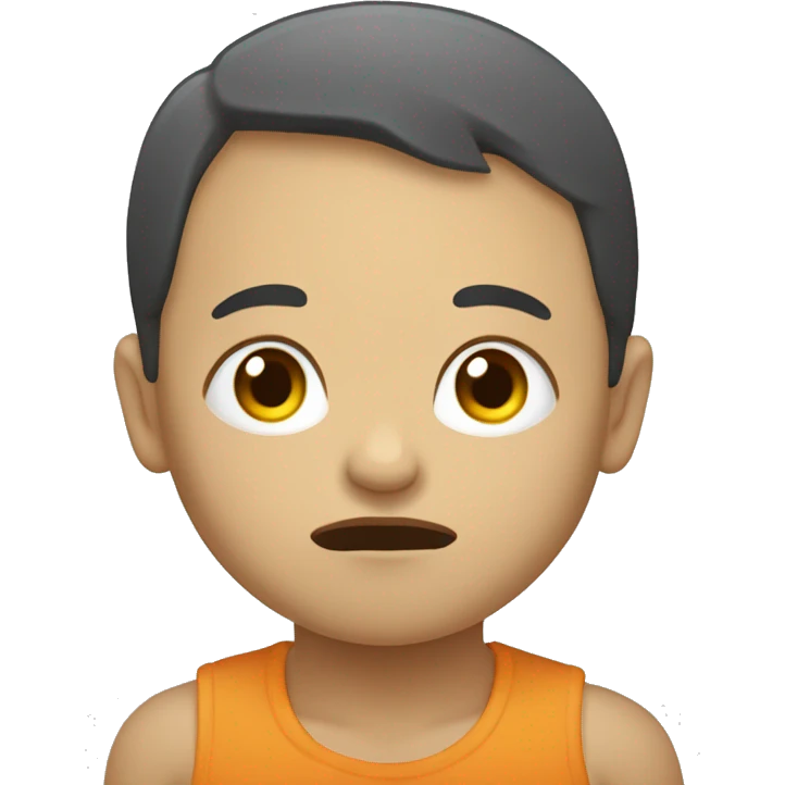 Un bebé haciendo peso muerto  emoji
