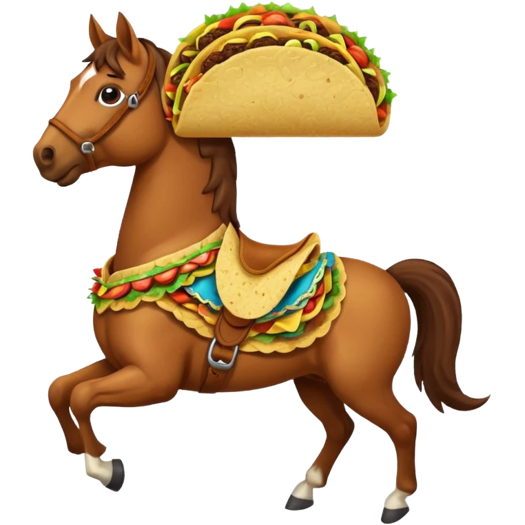 horse holding taco emoji