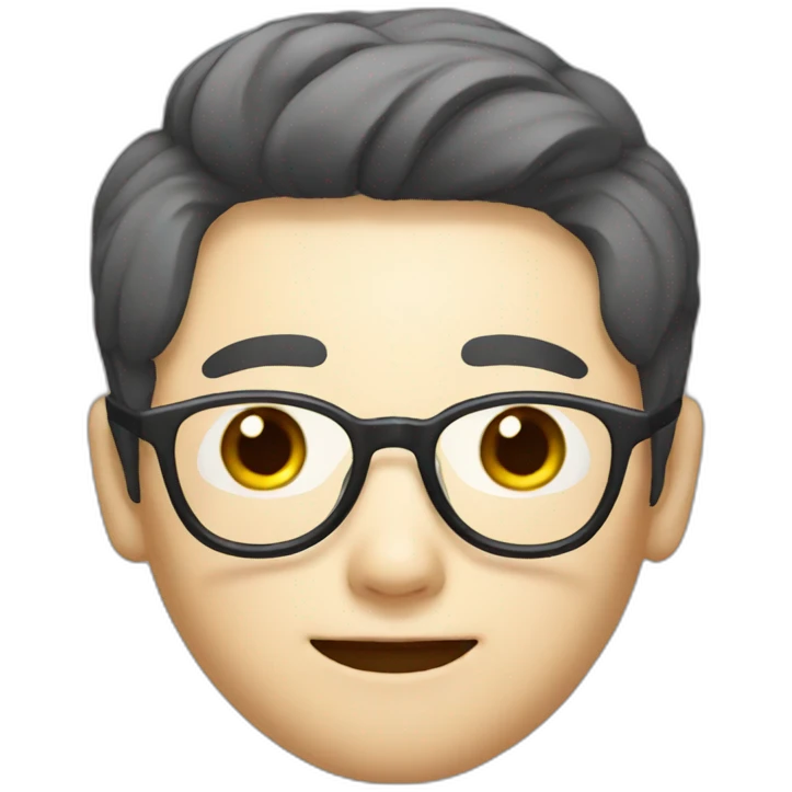 Korean man with glasses emoji