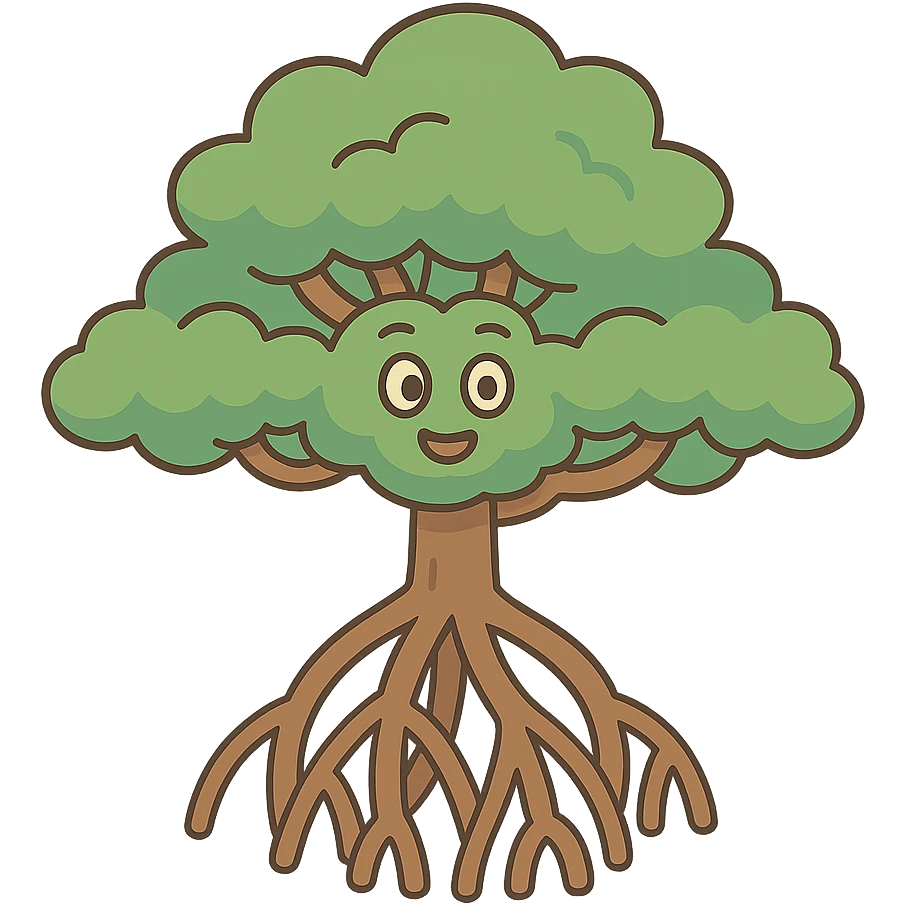 mangrove tree, without background, only the tree emoji