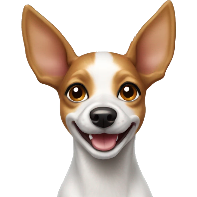 Toy fox terrier smiling  emoji