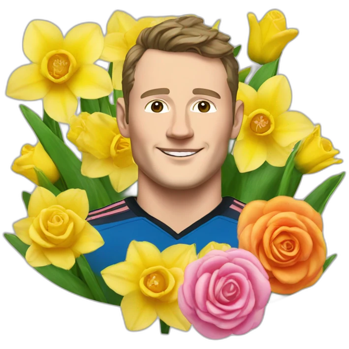 Jonathan Toews as rainbow seal with daffodils and roses emoji