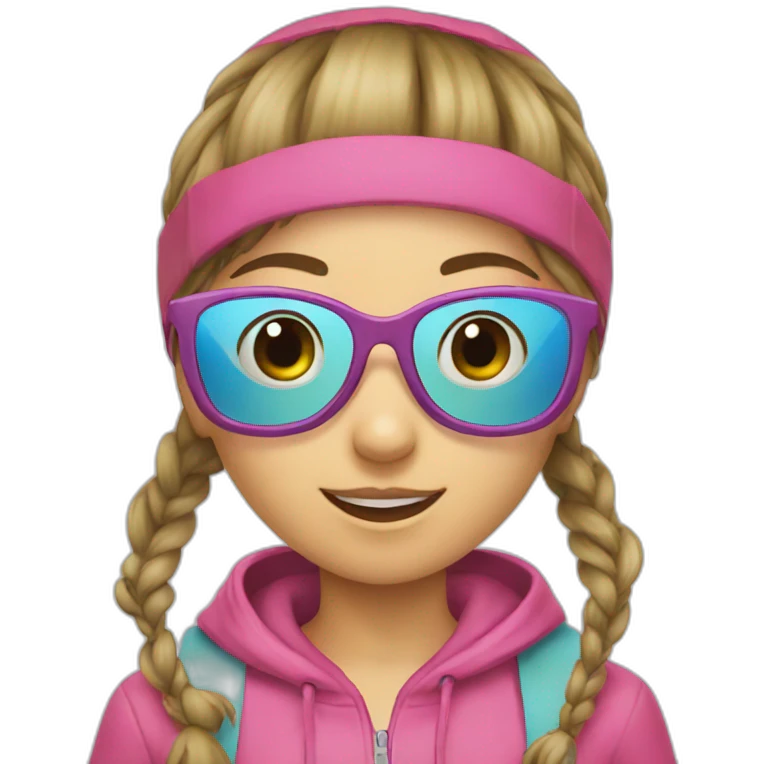girl, hat and glasses for the pool emoji