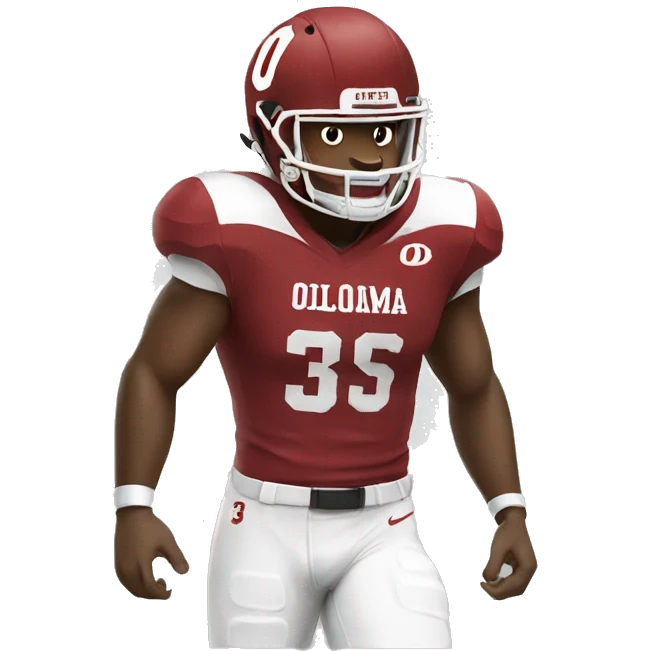 Oklahoma university FOOTBALL PLAYER  emoji