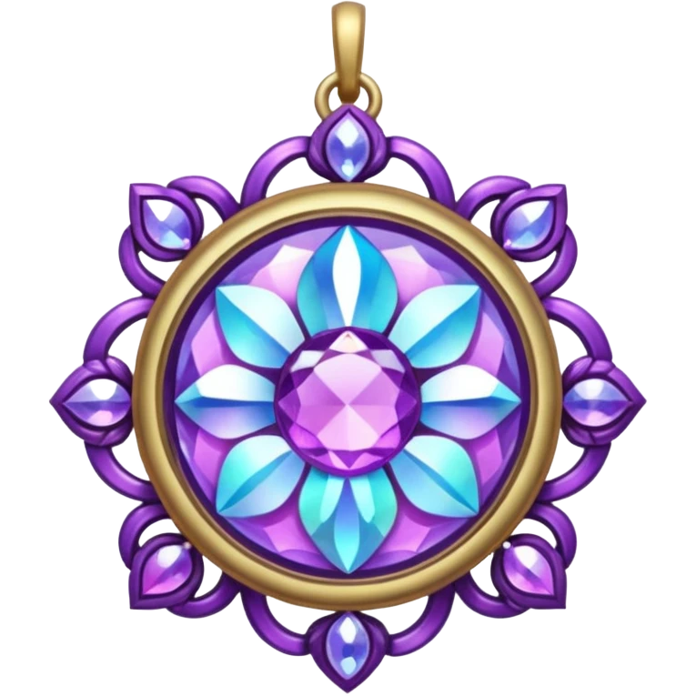 glitter purple amulet emoji