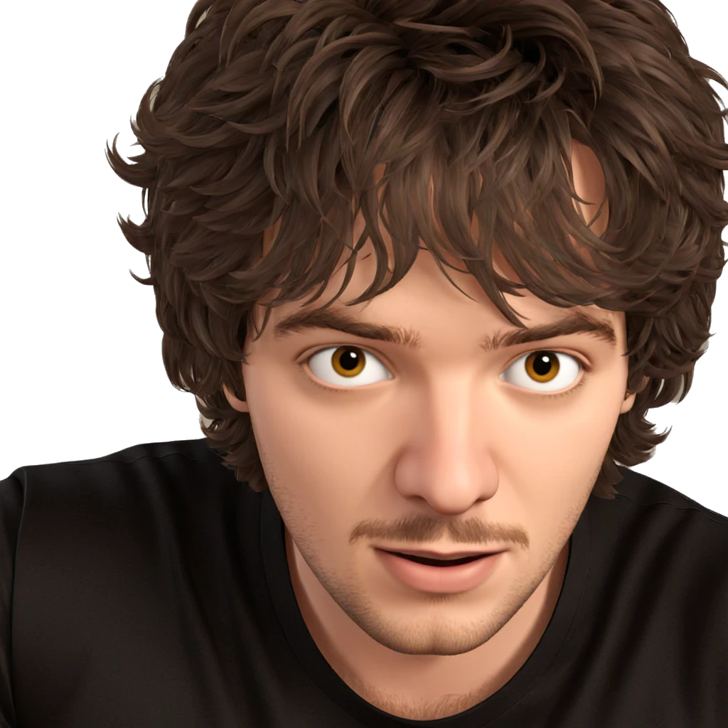 portrait of a brown haired man emoji
