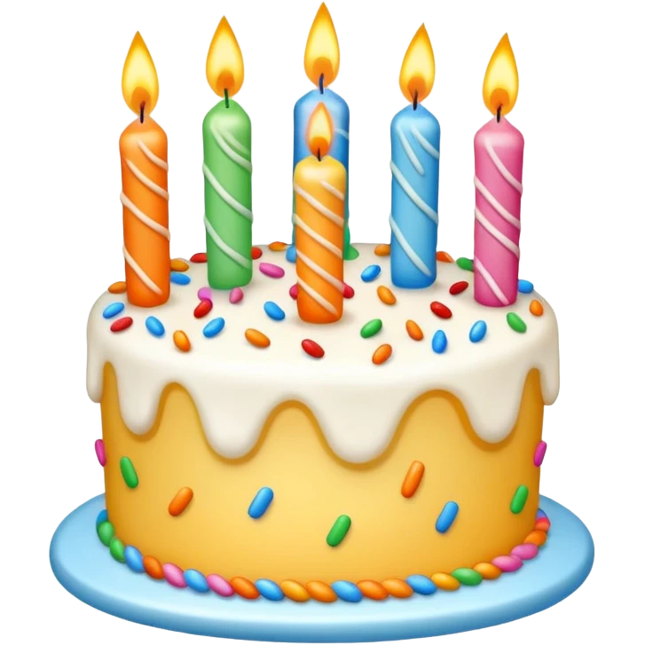 Dancing birthday cake emoji