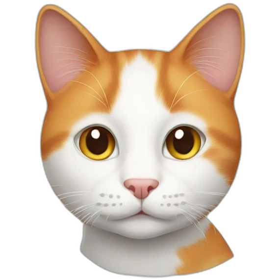 ginger white cat emoji
