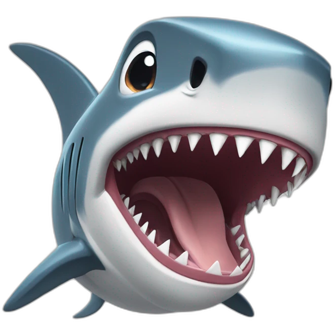 shark-french pulldog-smile emoji